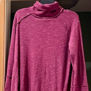 Free People Bojo Maroon Turtleneck Sweater L